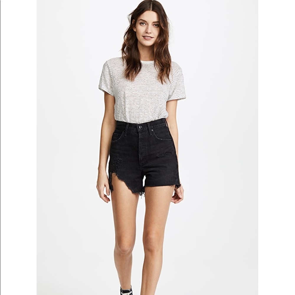 Agolde “the dee” ultra high rise shorts